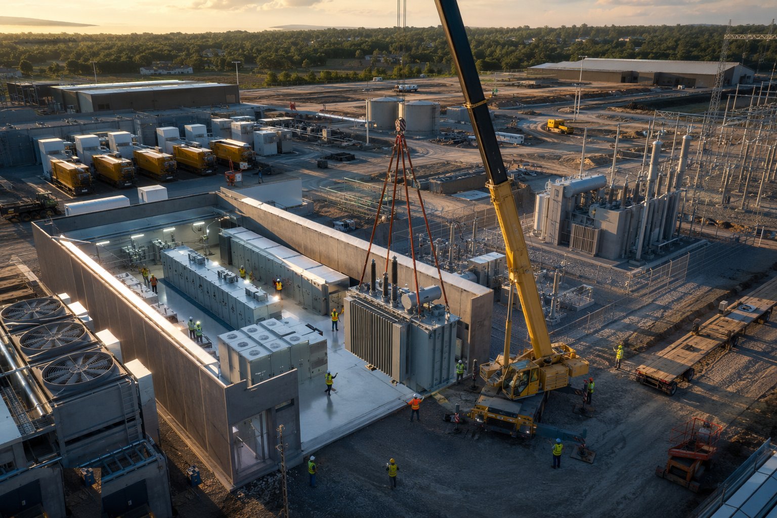 Install HV/LV switchgear and transformers — Power Infrastructure, step 3