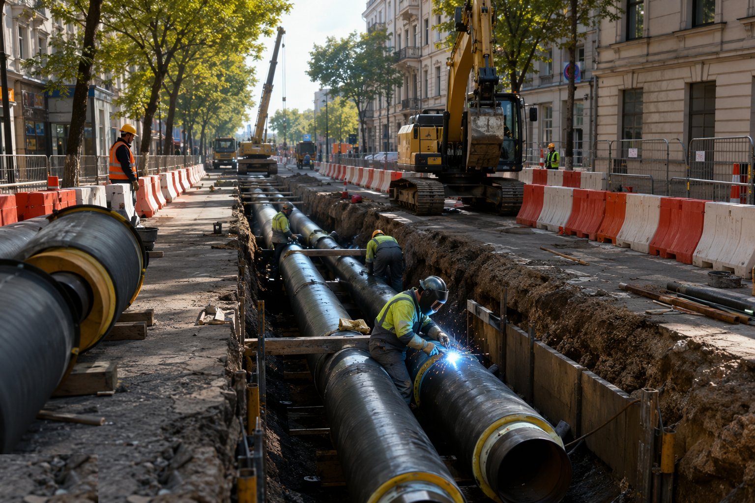 Prove the route and set up the street works — District Heating & Cooling Networks, step 1