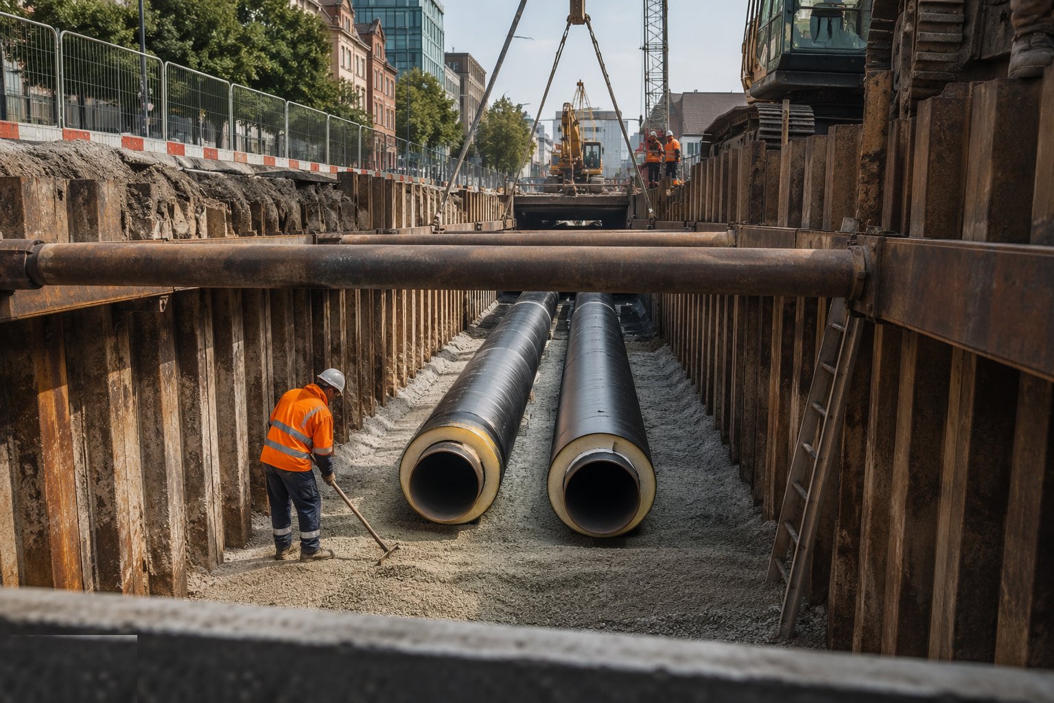 Excavate and prepare the trench — District Heating & Cooling Networks, step 2