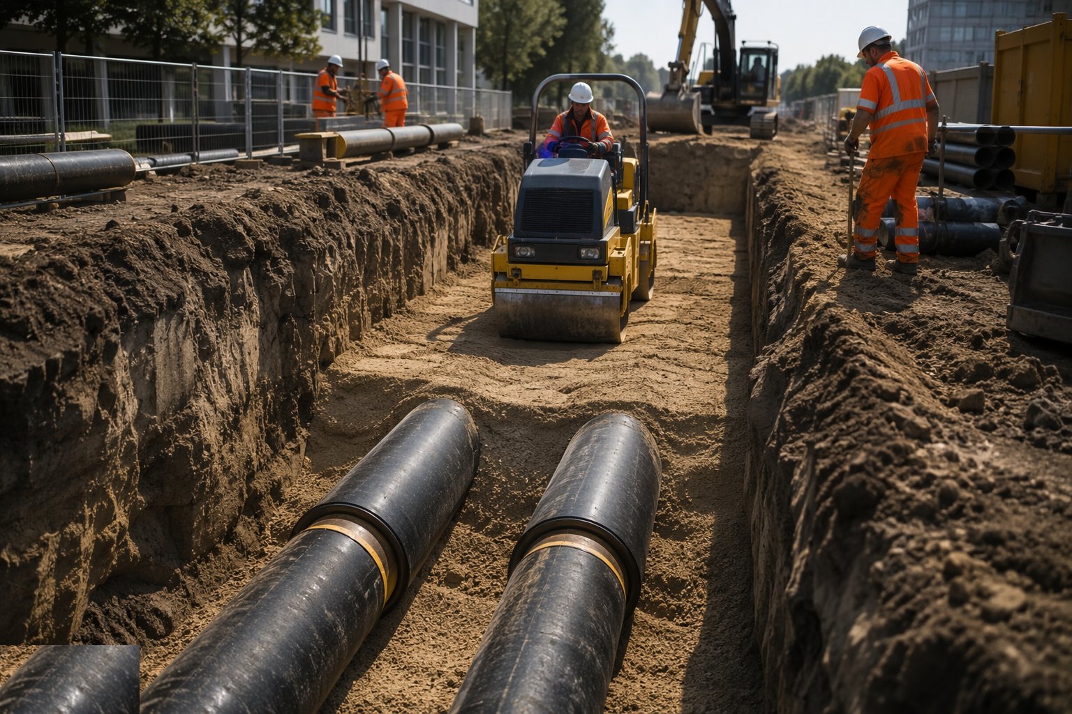 Backfill, compact and reinstate — District Heating & Cooling Networks, step 5