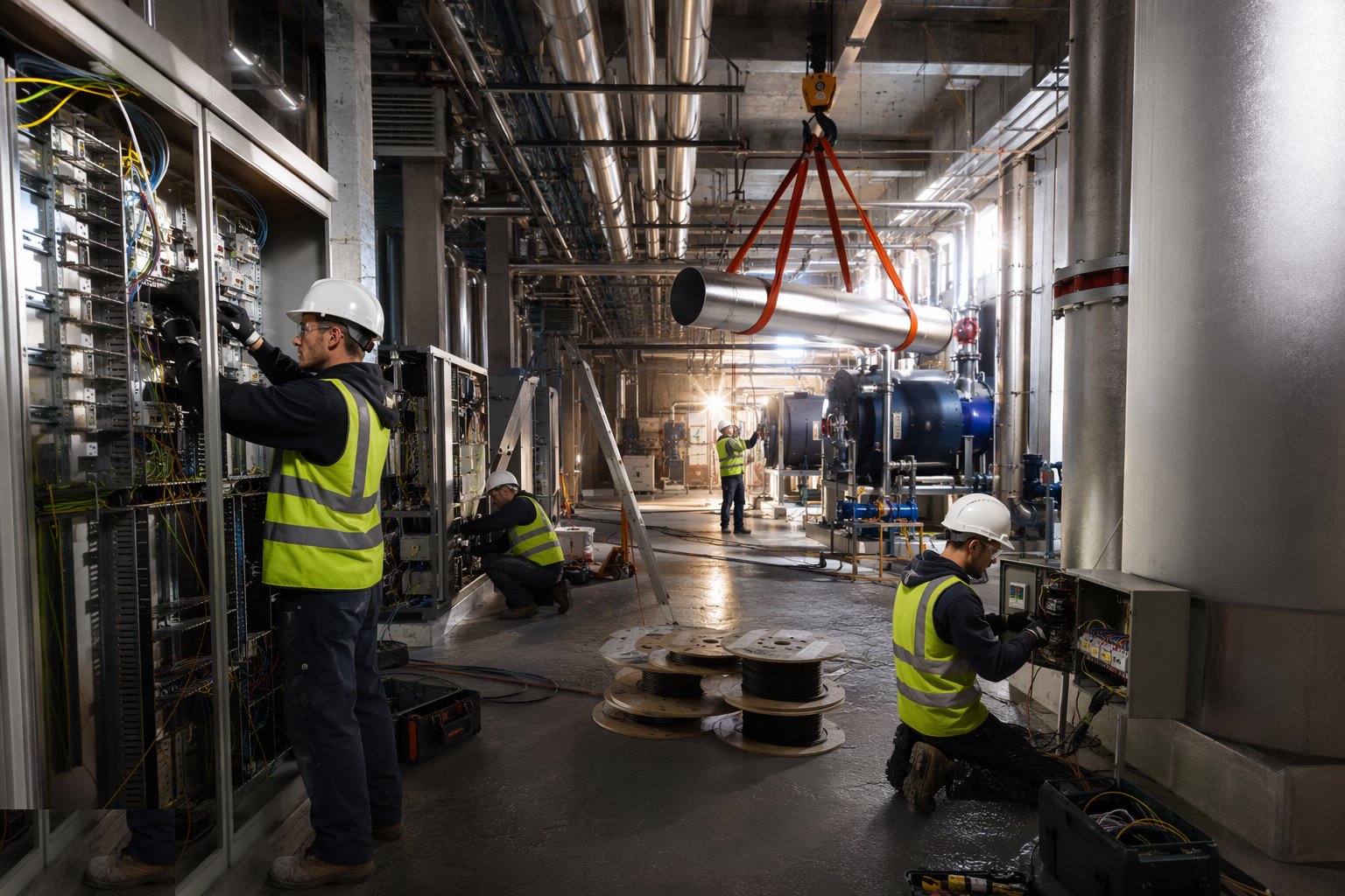 Wire the power and build the controls — Energy Centre Construction, step 4