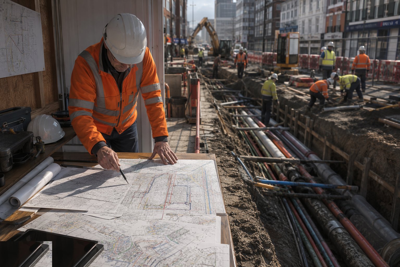 Enquiries, records and the diversion design freeze — Utility Diversions & Connections, step 1
