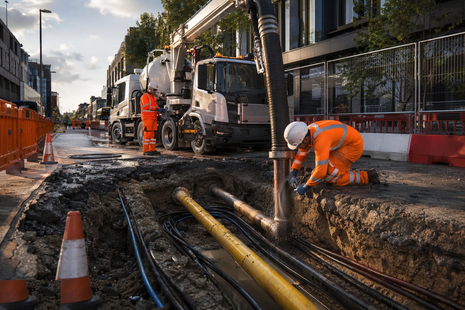 Trial holes and on-site verification — Utility Diversions & Connections, step 2
