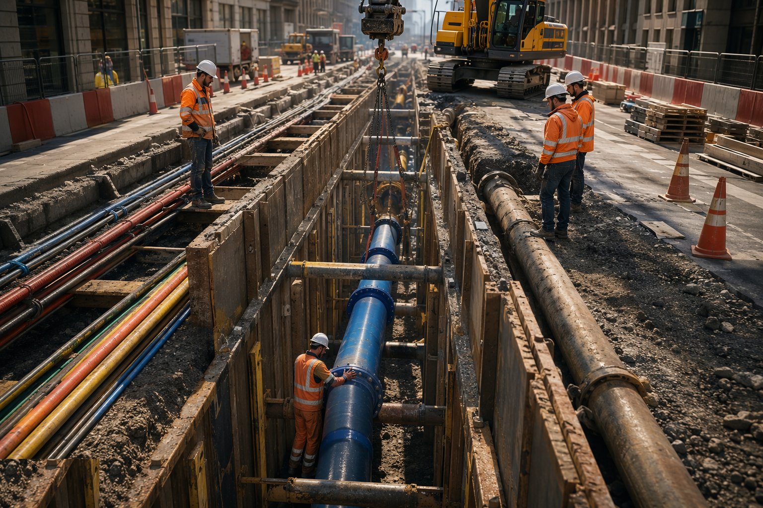 Construct the diversion route — Utility Diversions & Connections, step 3