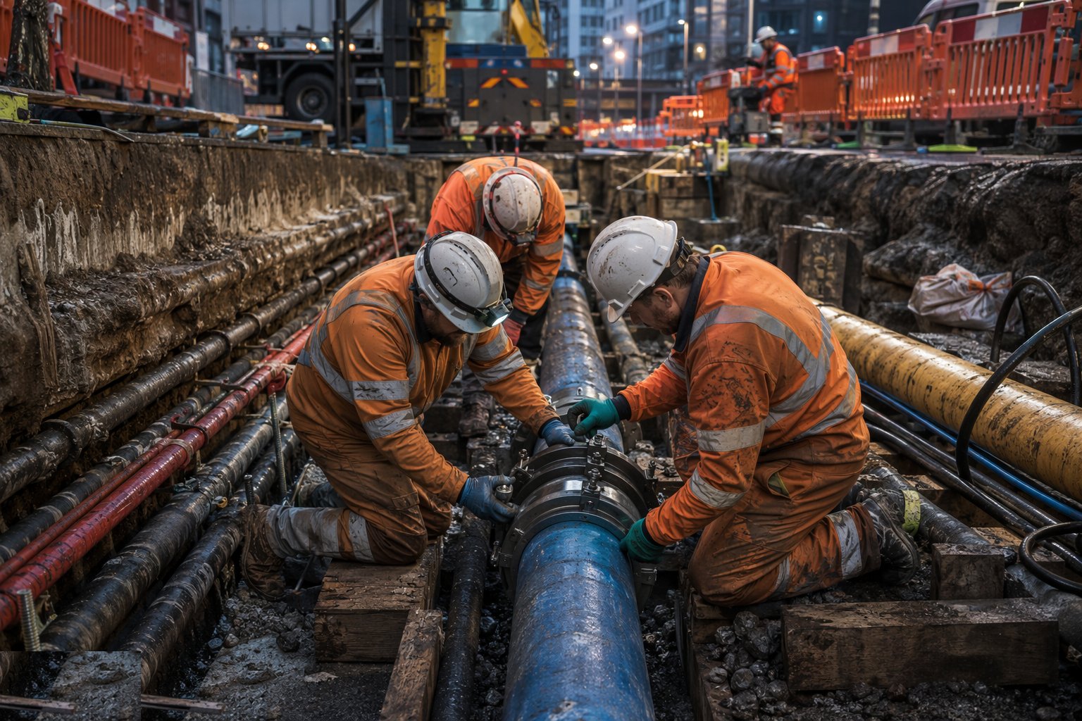 Execute live-to-live connections — Utility Diversions & Connections, step 5