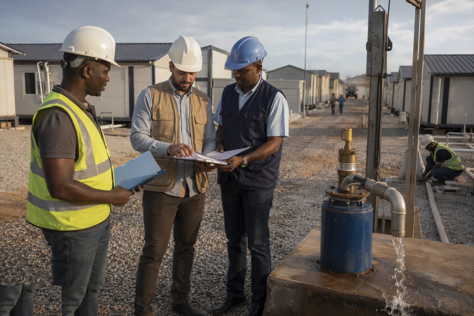 Hand over to camp management and plan the transition — Temporary Shelter & Settlement Construction, step 7