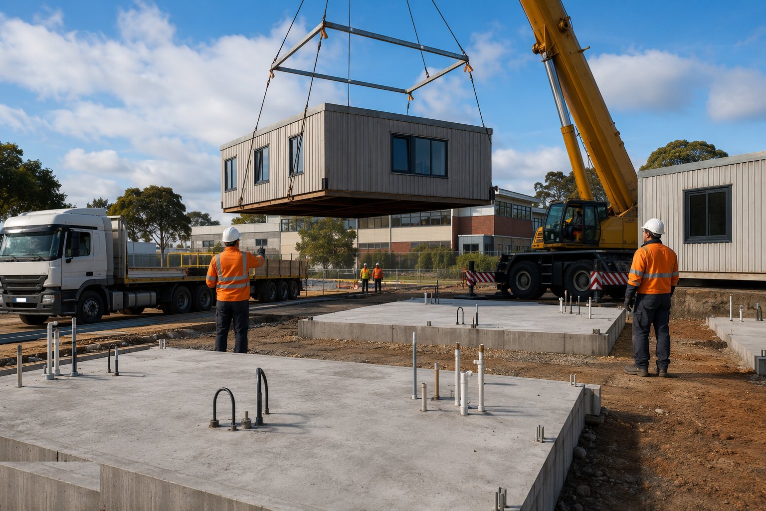Prepare the connections and the logistics plan — Modular Classrooms & Off-Site Solutions, step 3