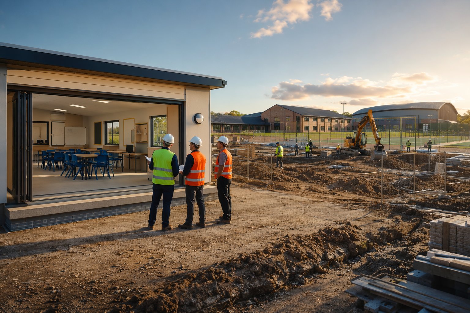 Fix the output specification baseline and build the sample classroom — School Construction, step 1