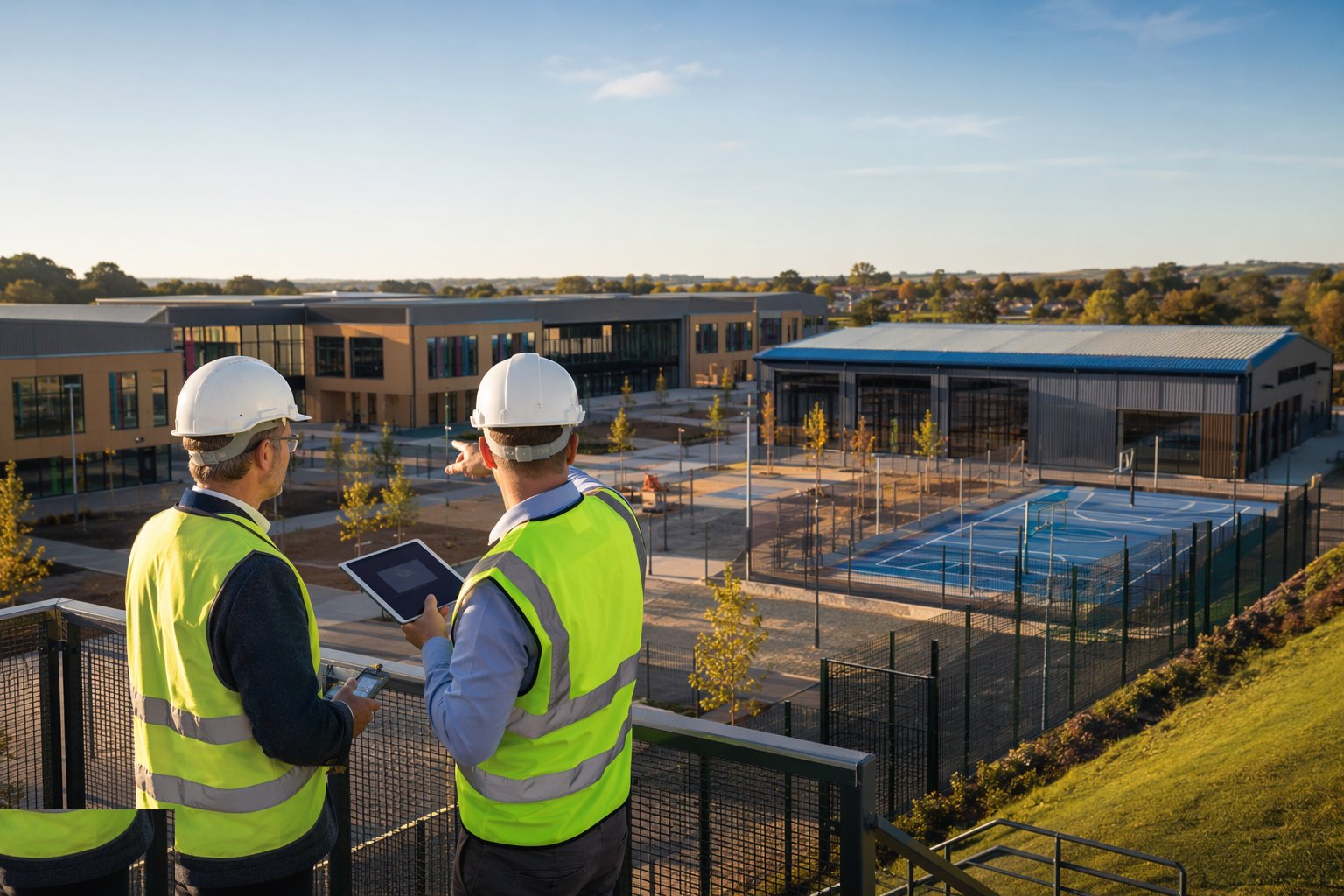 Test, commission and hand over against the fixed term date — School Construction, step 8