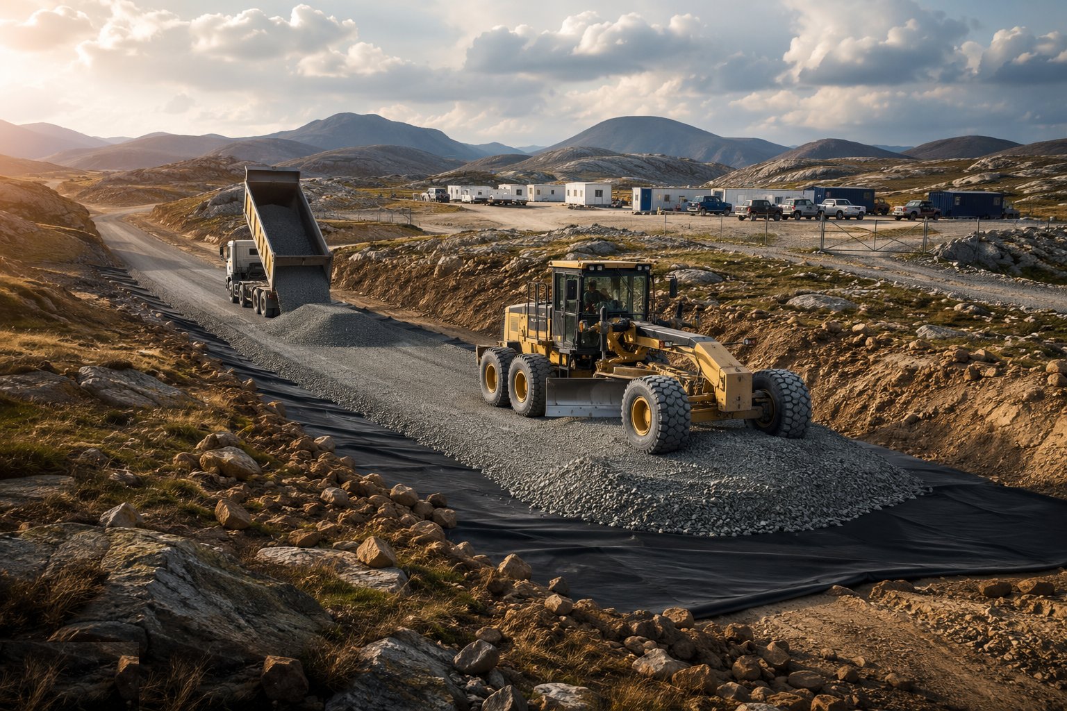 Form or upgrade the access track — Site Access & Enabling Works, step 4