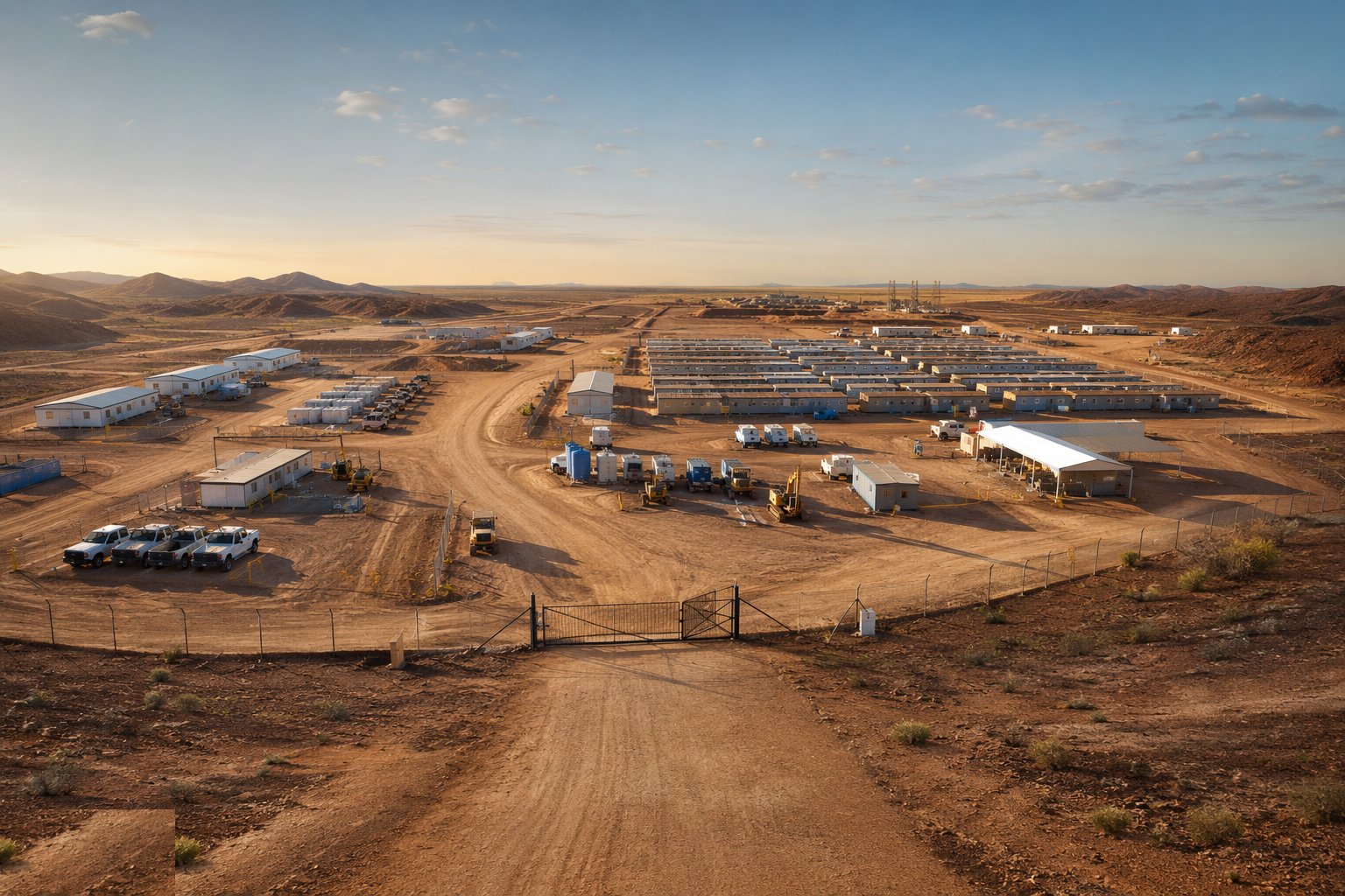 Set up workforce camps for remote sites — Site Access & Enabling Works, step 6