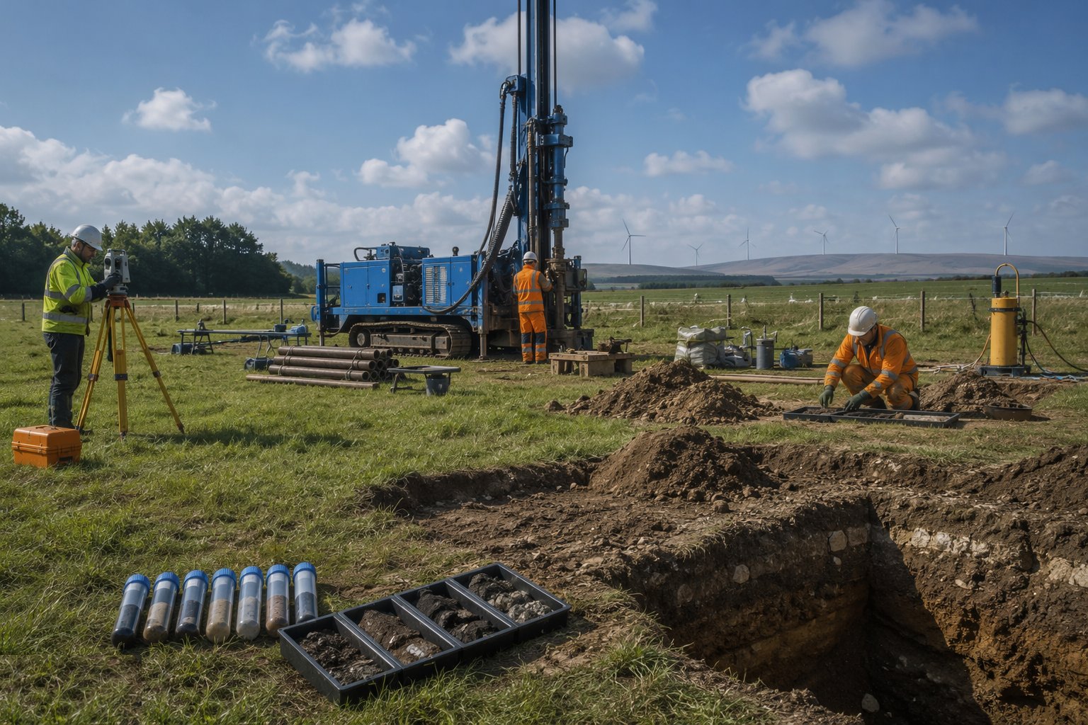 Carry out the intrusive works and laboratory testing — Survey, Ground Investigation & Resource Studies, step 4