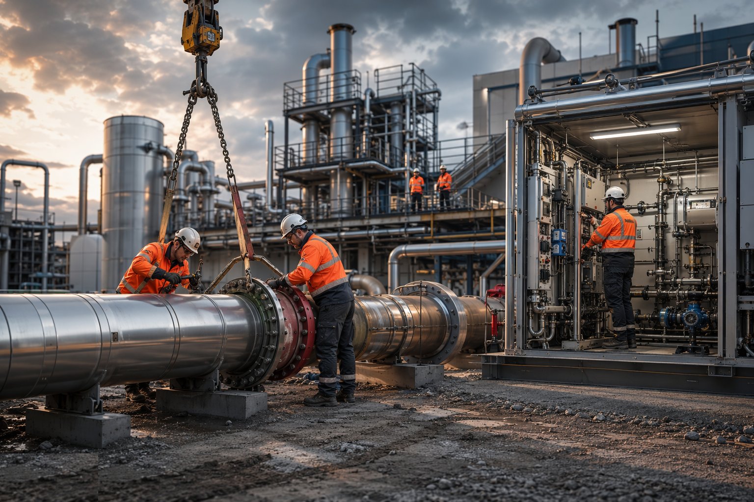 Make the connection — Geothermal Plant, Connection & Commissioning, step 3