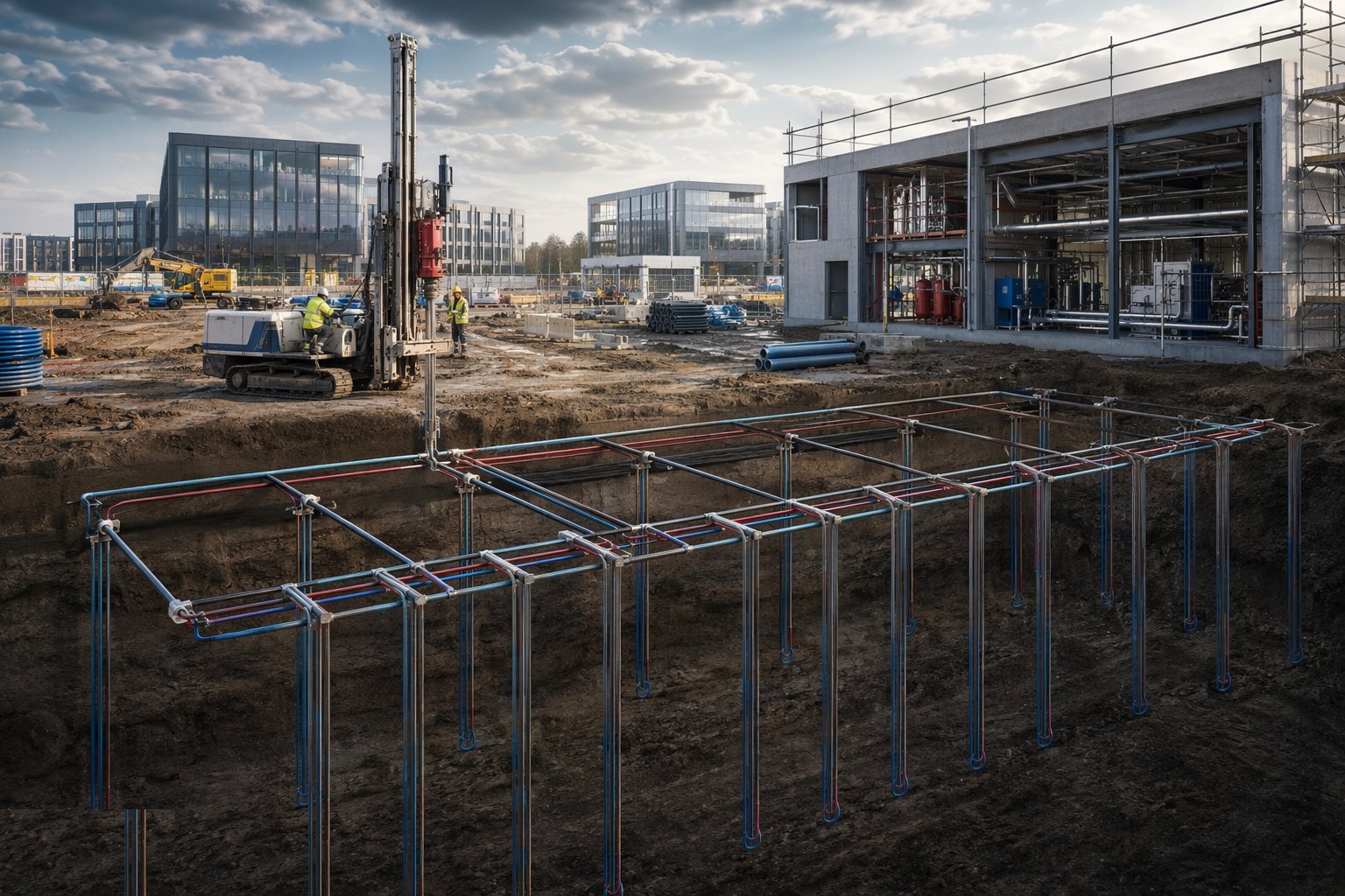 Design the field, headers and manifolds — Shallow Geothermal — Commercial & District Schemes, step 3