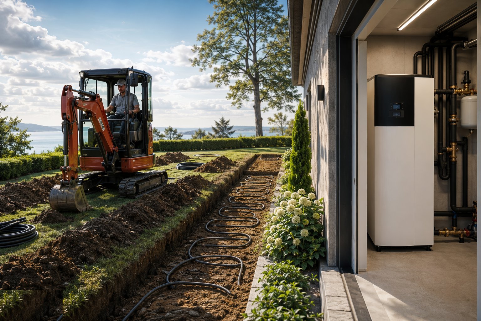 Install the heat pump and hydraulics — Ground-Source Heat Pumps — Homes & Villas, step 6