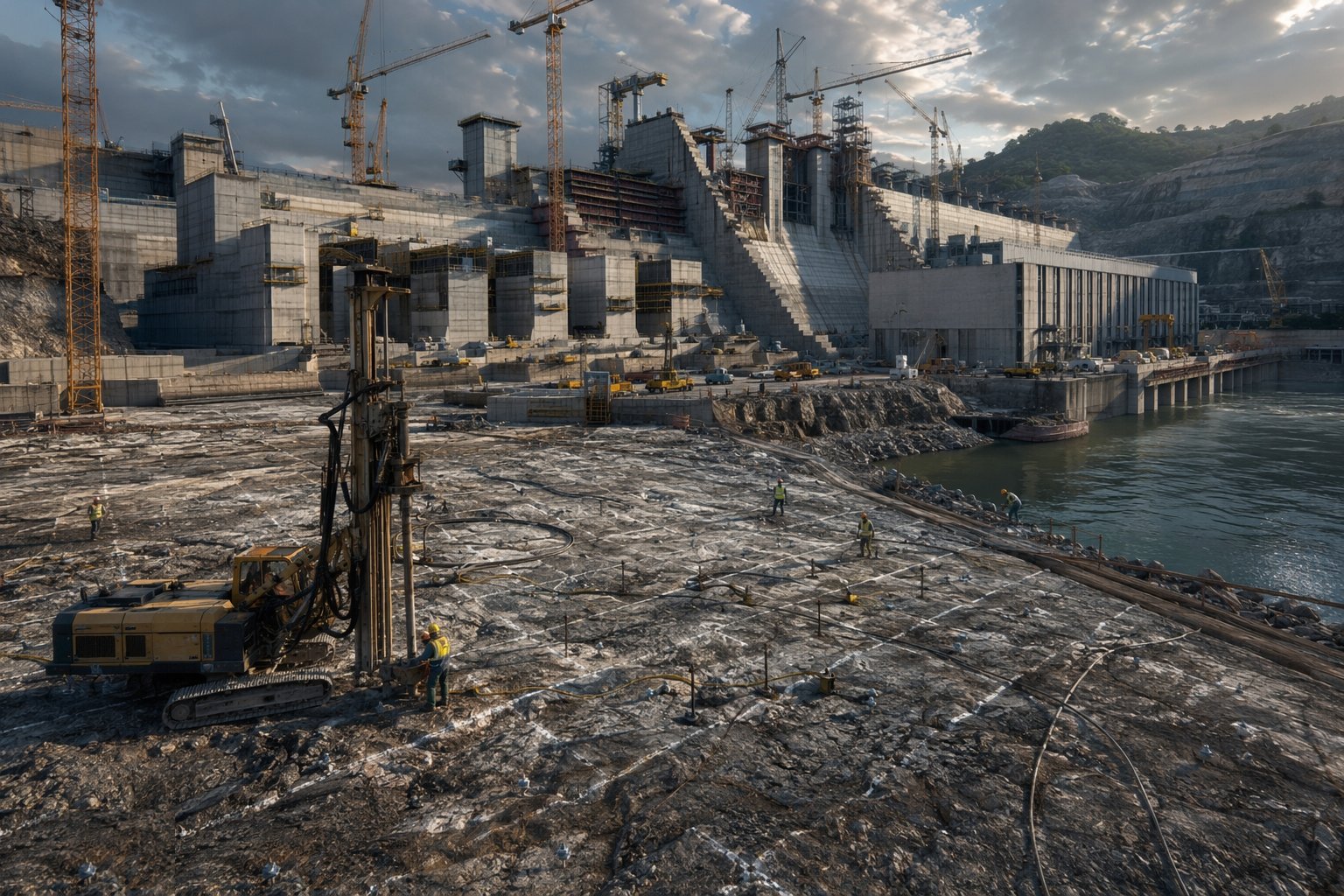 Treat and map the foundations — Dam & Powerhouse Civils, step 1