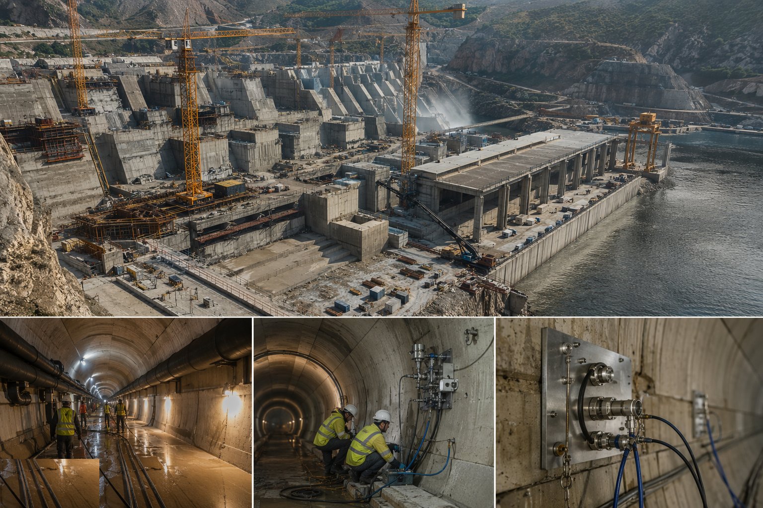 Install galleries, drainage and instrumentation — Dam & Powerhouse Civils, step 7