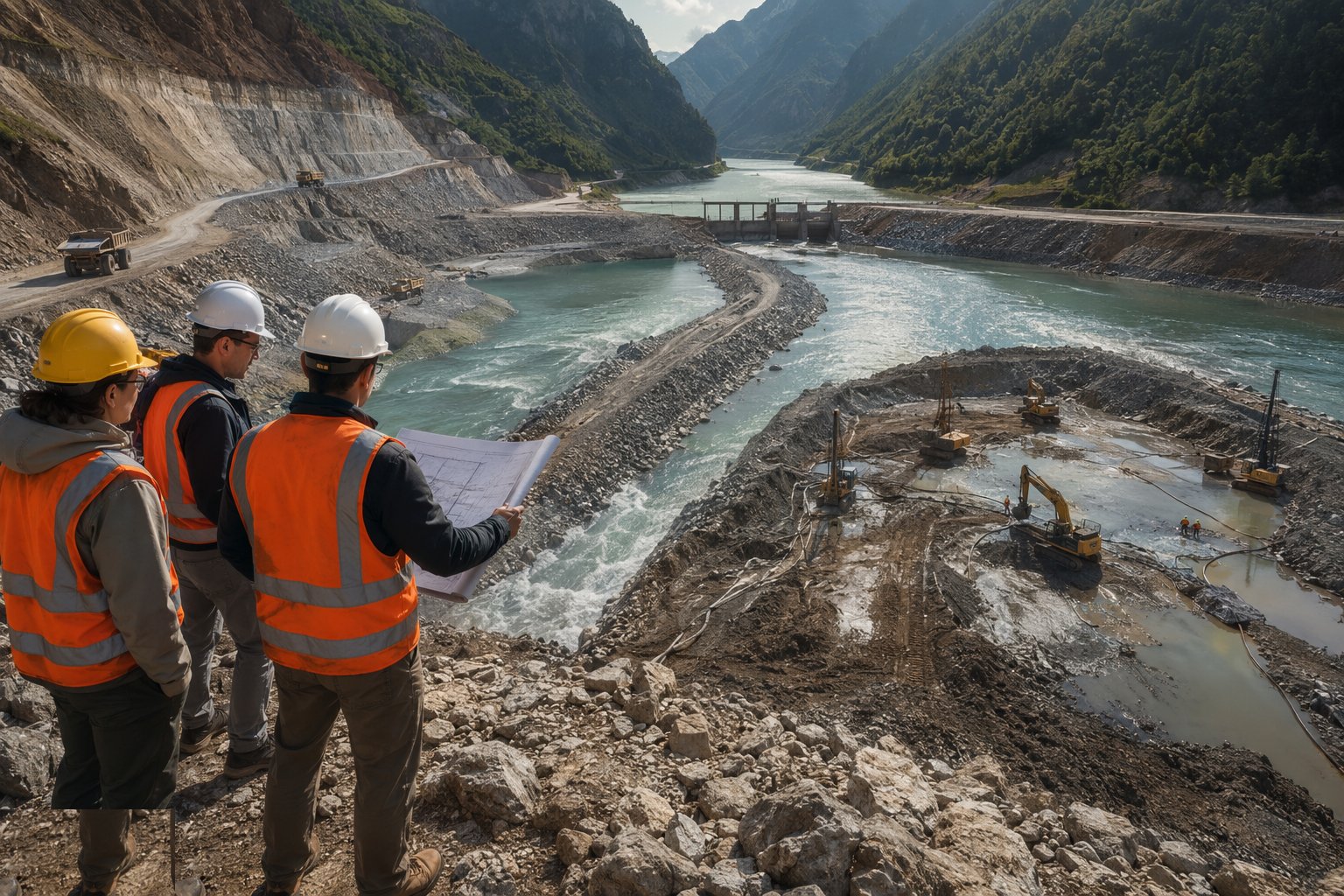 Fix the diversion design flood and the sequence — River Diversion & Cofferdams, step 1