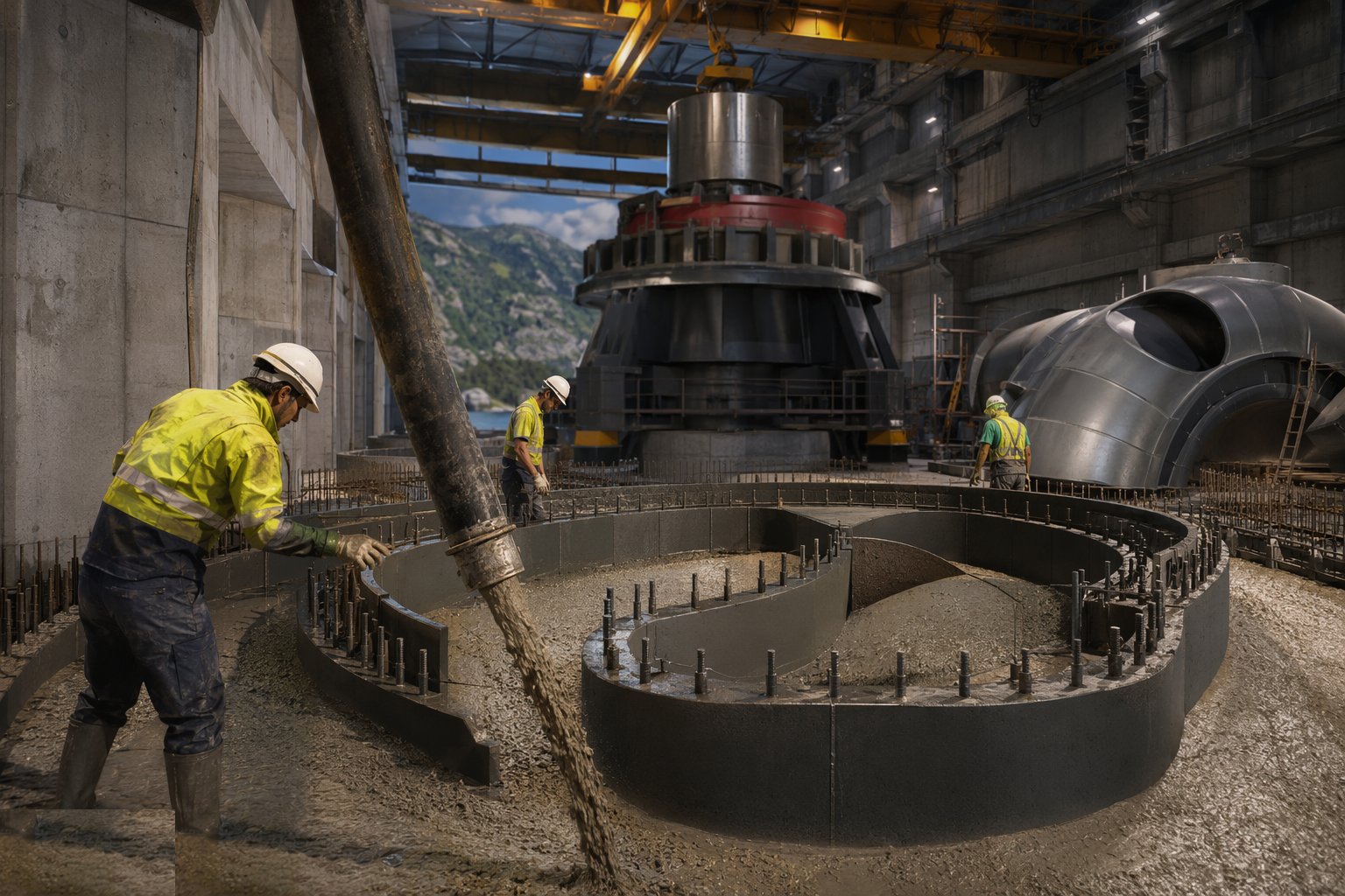 Monitor the embedment pours — Electromechanical Installation, step 3
