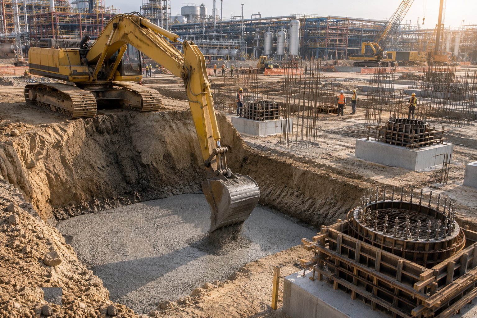 Excavate and prepare the formation — Heavy Civils & Foundations, step 2