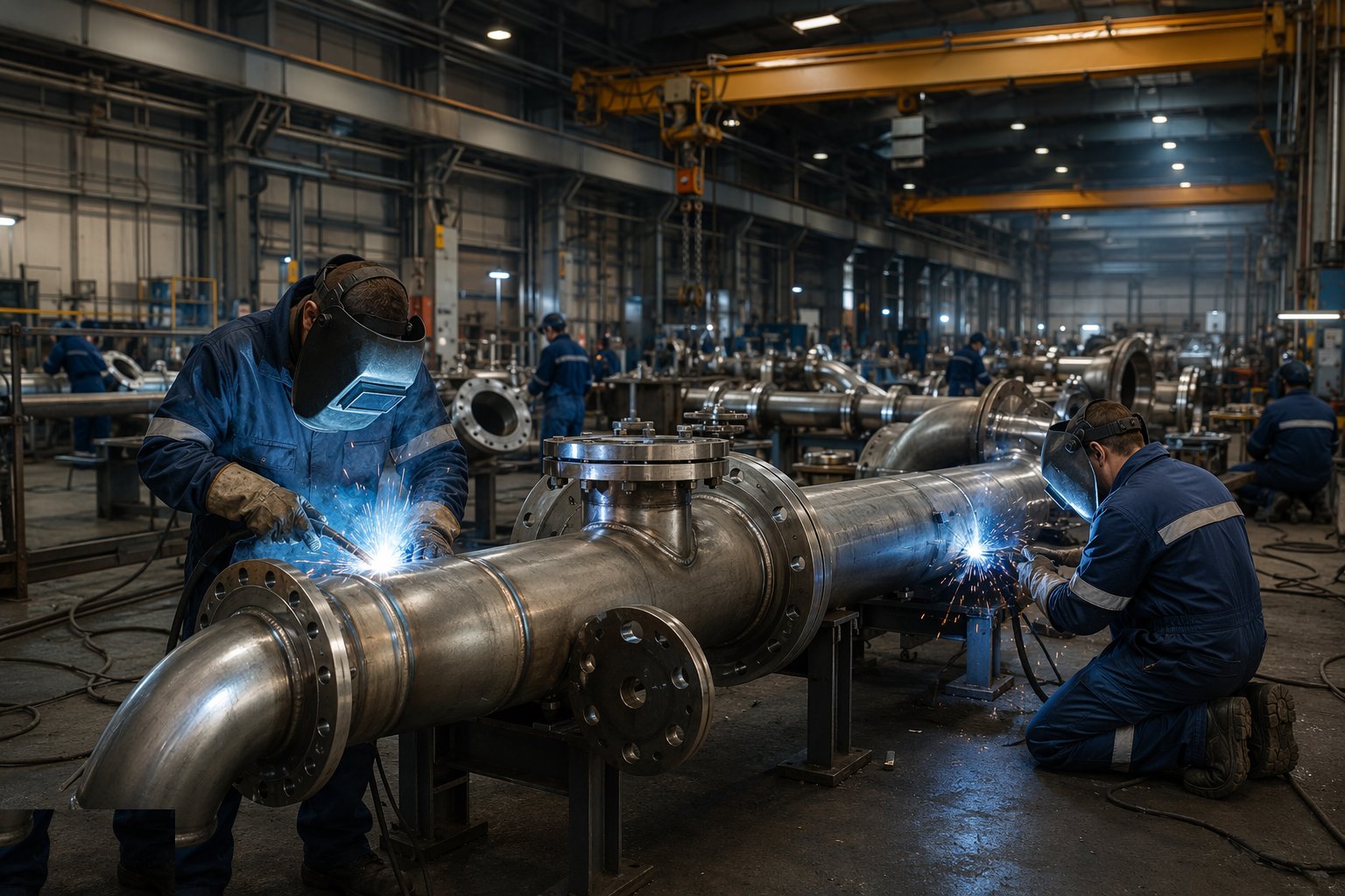 Fabricate and test pipe spools — Piping & E&I Installation, step 2