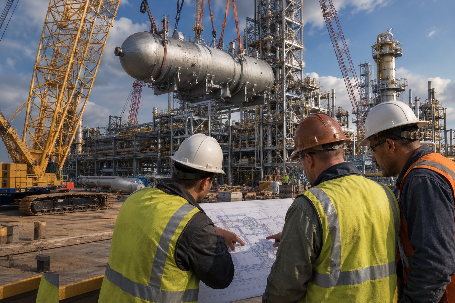 Plan and approve the heavy lifts — Structural Steel & Equipment Setting, step 4