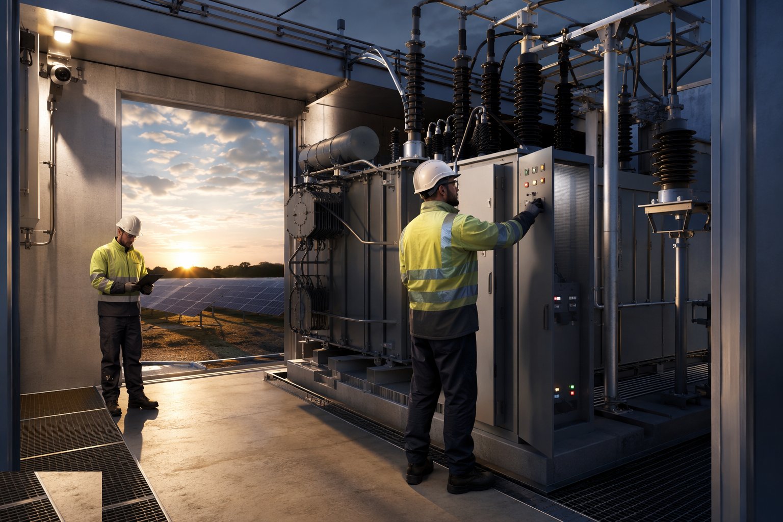 Energise the substation and prove the protection live — Grid Connection & Energisation, step 3