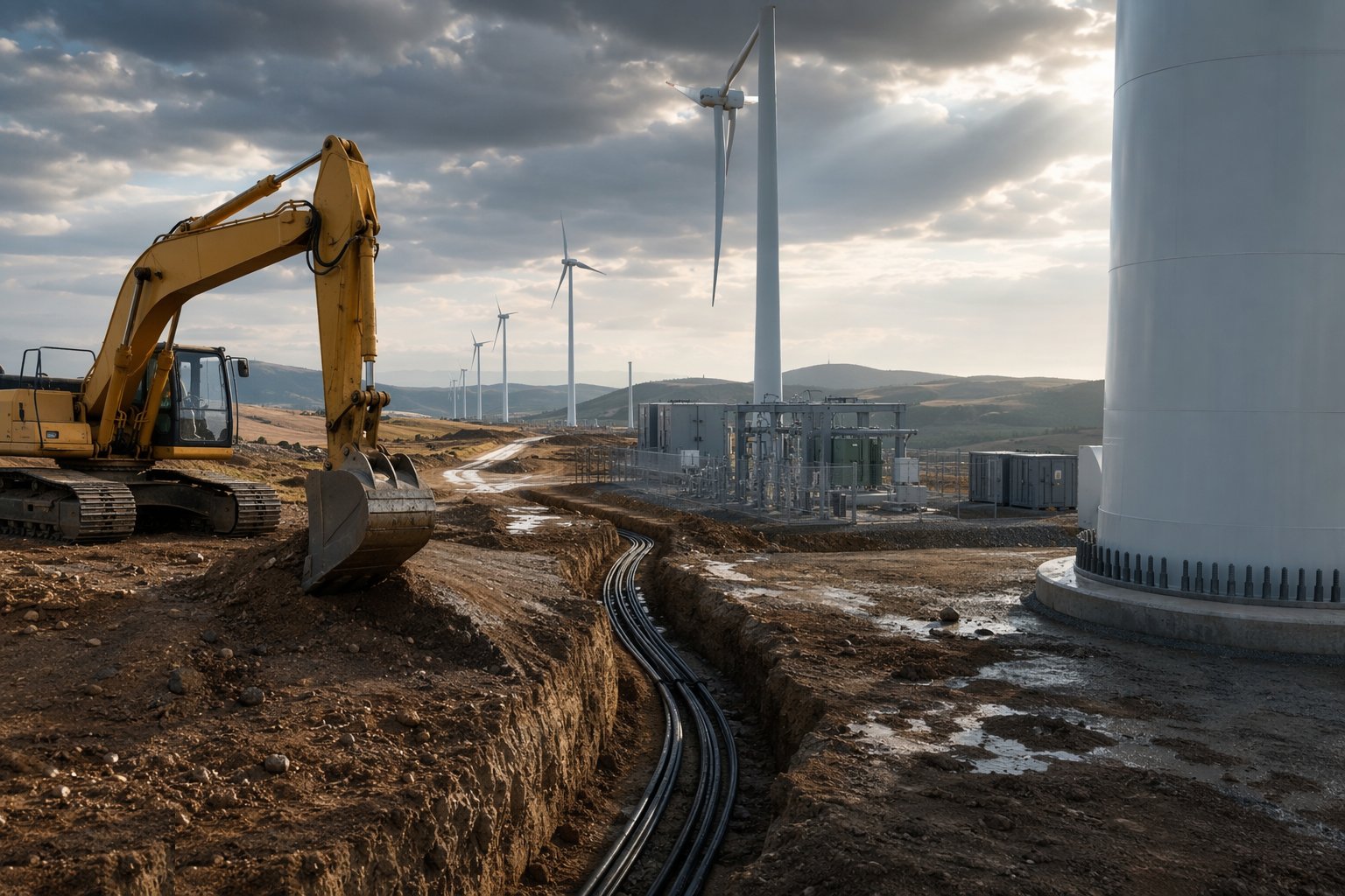 Clear and prove the cable route — Wind Farm Electrical Infrastructure, step 1
