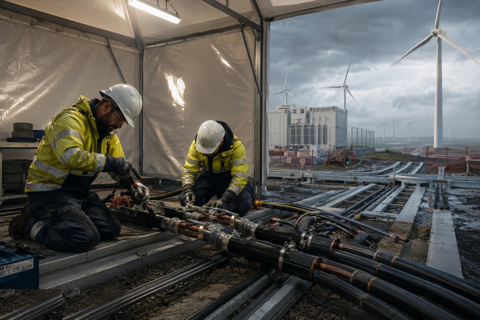 Joint and terminate the cables — Wind Farm Electrical Infrastructure, step 4