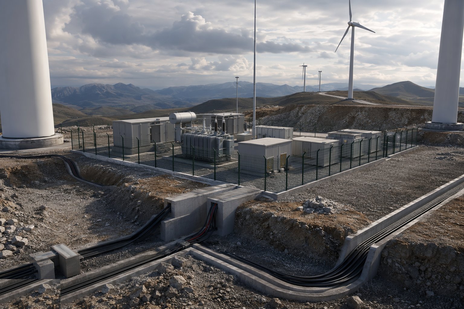 Build the substation — Wind Farm Electrical Infrastructure, step 5