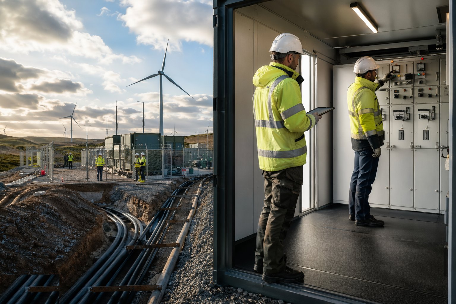 Pre-commission with the network operator — Wind Farm Electrical Infrastructure, step 7