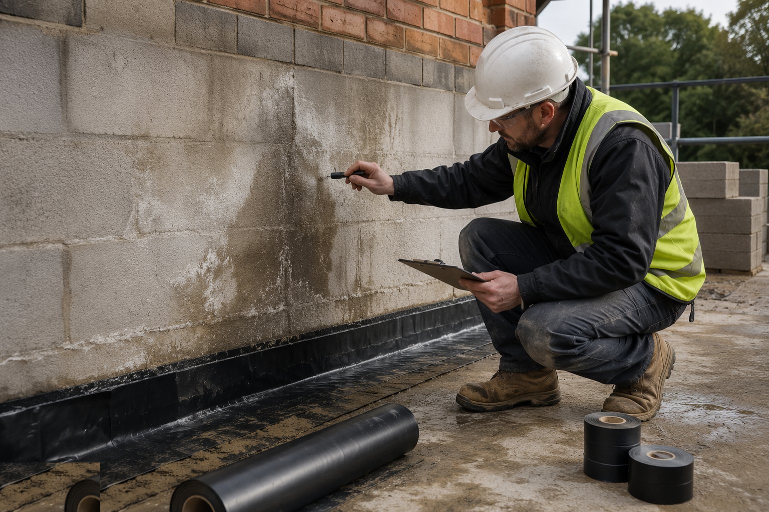 Diagnose before you treat — Damp Proofing — DPC, DPM and Cavity Trays, step 1