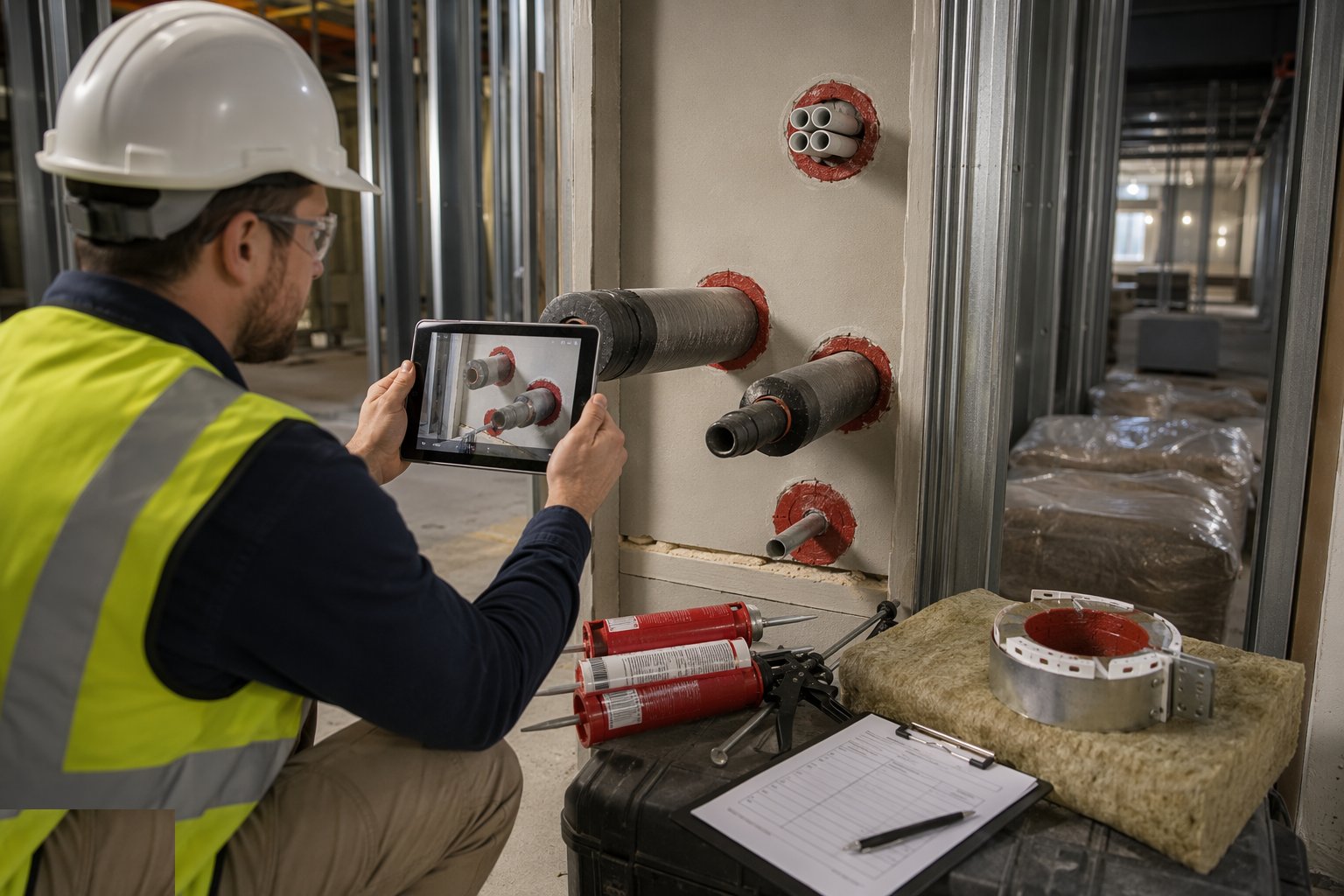 Label, photograph and log every seal — Firestopping and Passive Fire Protection, step 7