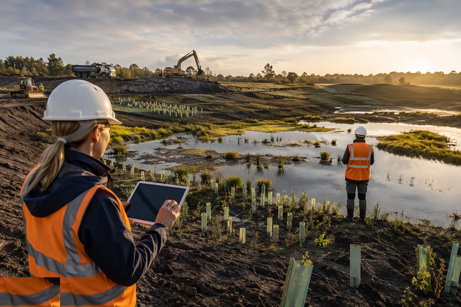 Monitor, manage and report — Habitat Creation & Environmental Mitigation, step 7