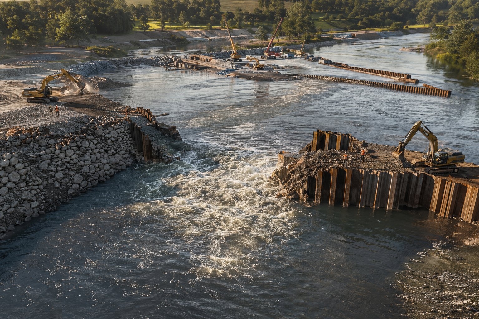 Reintroduce the water and commission — River Engineering & Watercourse Works, step 6