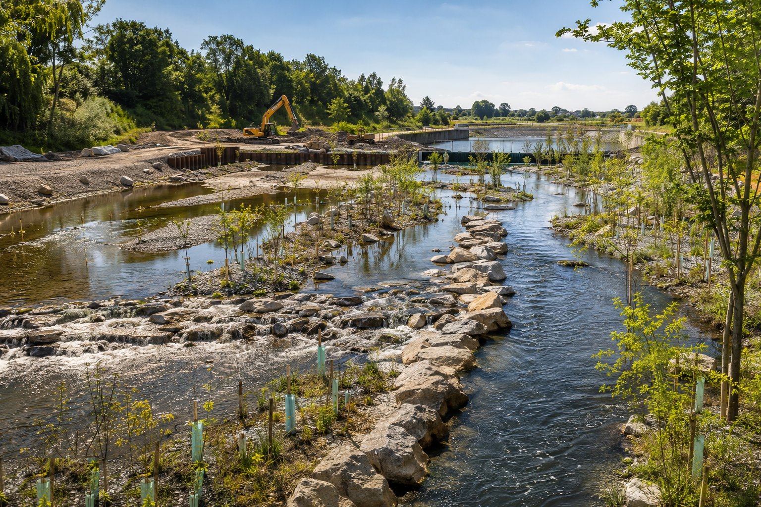 Reinstate, plant and monitor — River Engineering & Watercourse Works, step 7