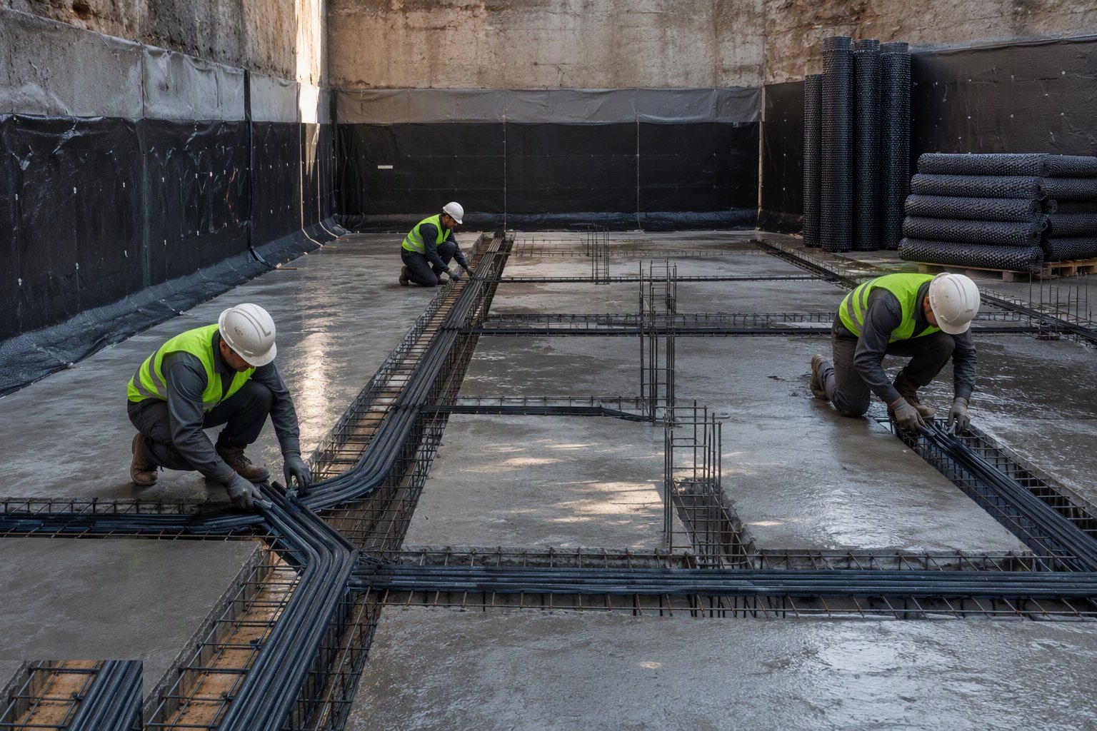 Install Type B joints and waterbars — Waterproofing and Tanking, step 3