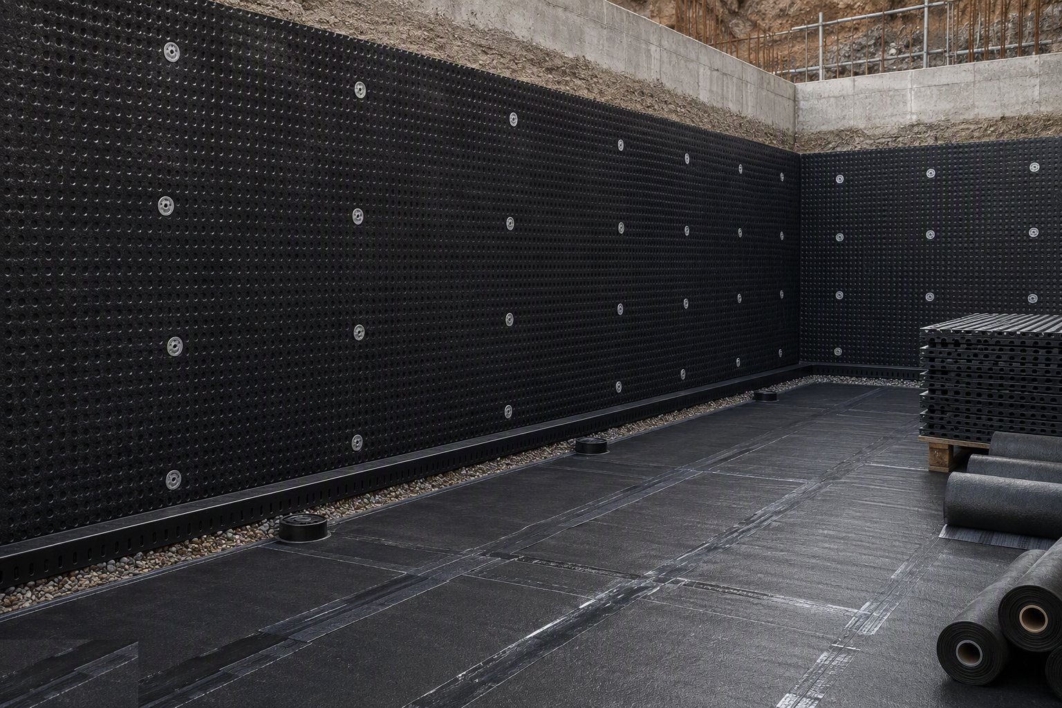 Install the Type C drained system — Waterproofing and Tanking, step 6