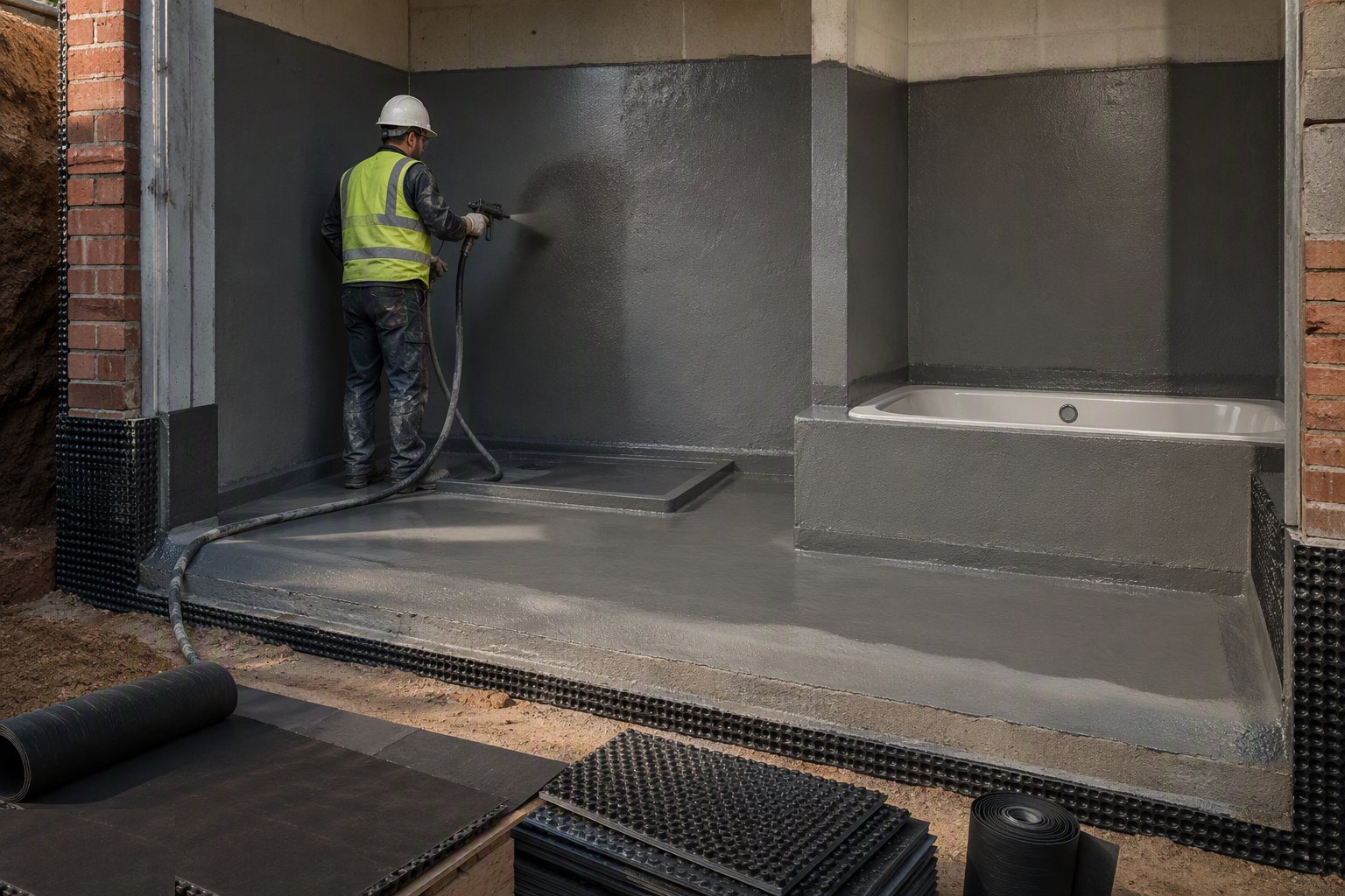 Tank the wet areas — Waterproofing and Tanking, step 8