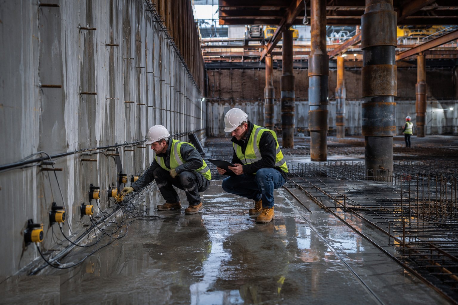 Test, commission and monitor the waterproofing — Basement & Substructure, step 7