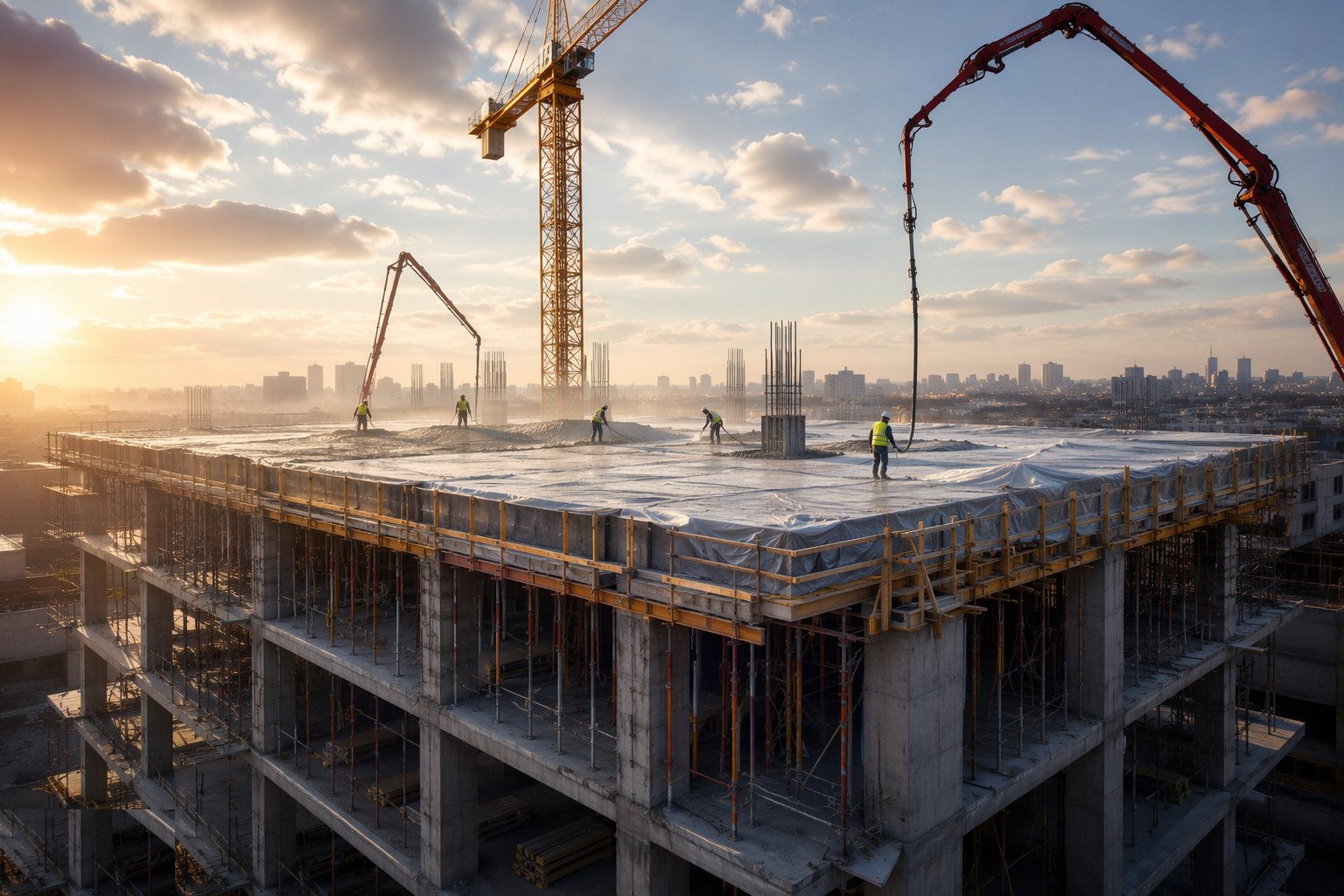Cure and protect — Concrete Frame Construction, step 6