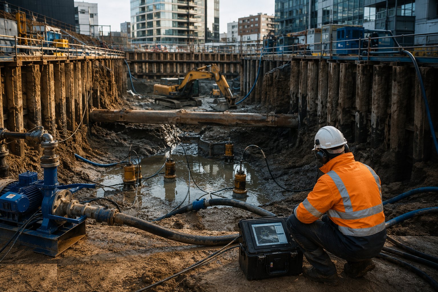 Maintain through the works — Dewatering & Groundwater Control, step 6