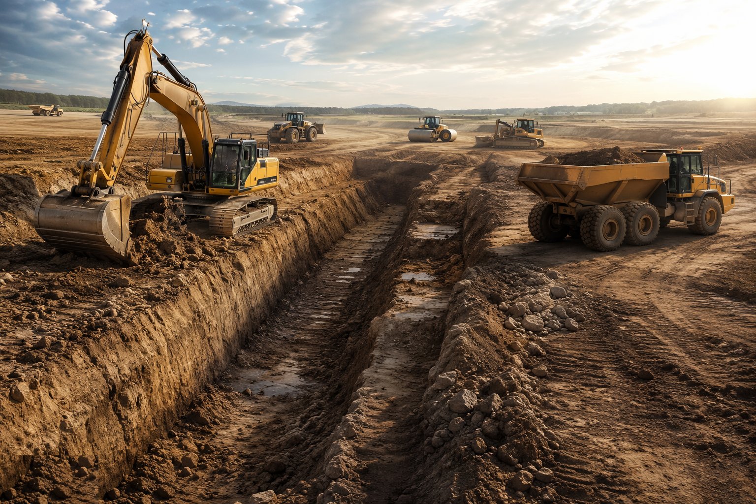 Trench excavation for foundations and drainage — Earthworks & Excavation, step 5