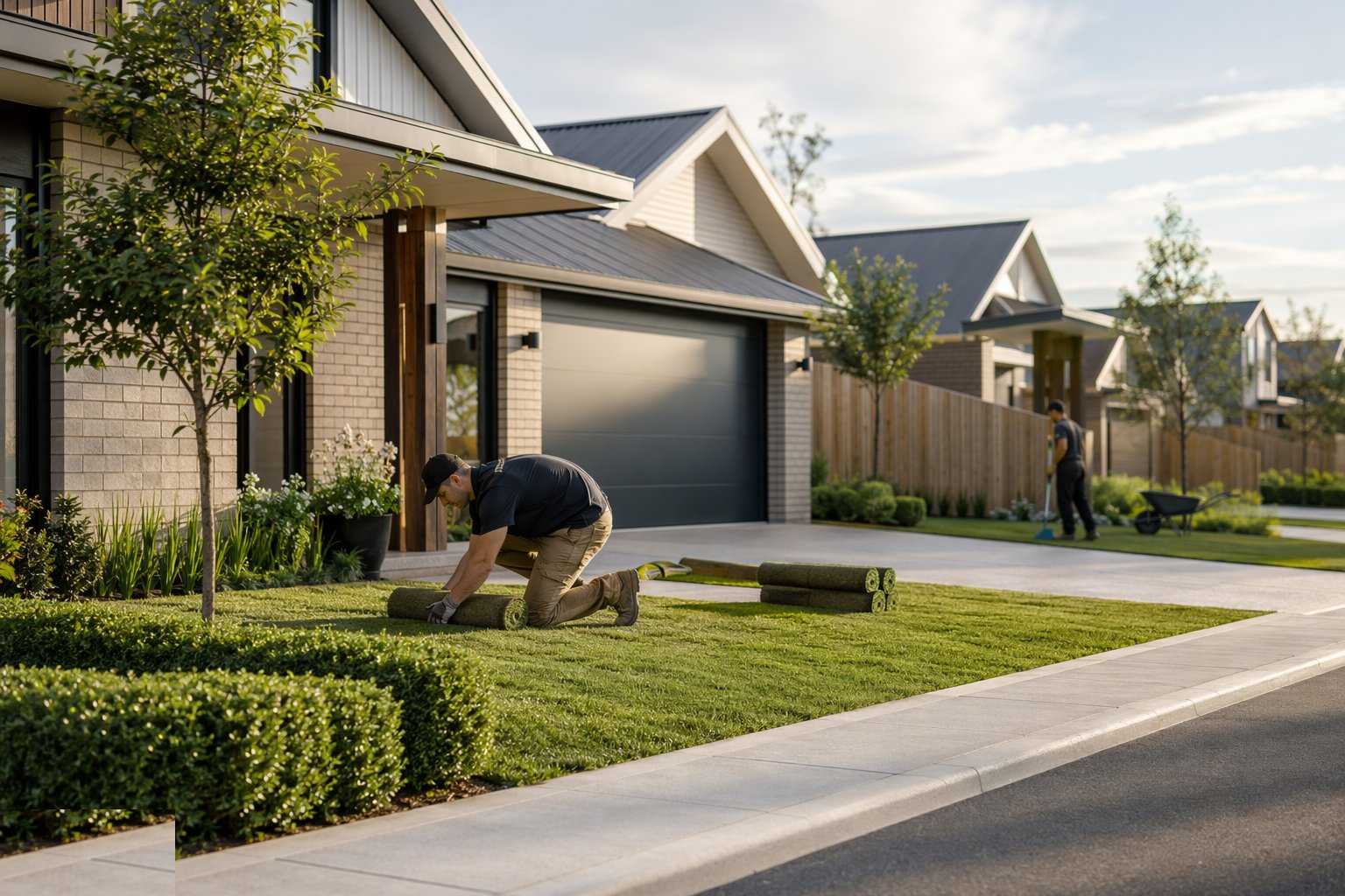 Complete soft landscaping — External Works & Landscaping, step 6