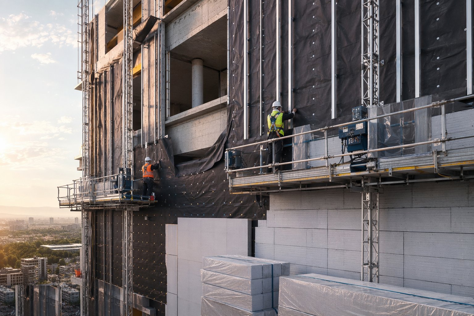 Install the weather barrier and cavity drainage — Façade & Cladding, step 4