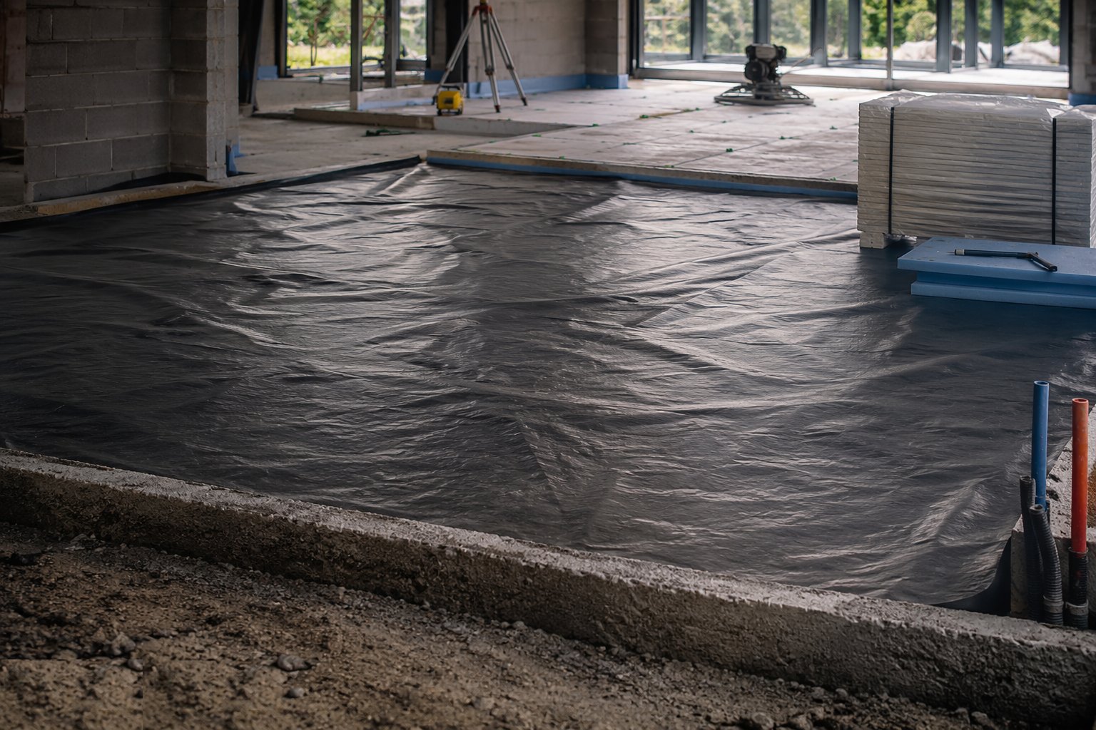 Lay blinding and the damp-proof membrane — Floor Slabs & Screeds, step 2