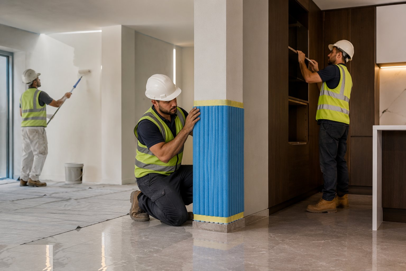 Protect, inspect and release — Internal Finishes, step 8