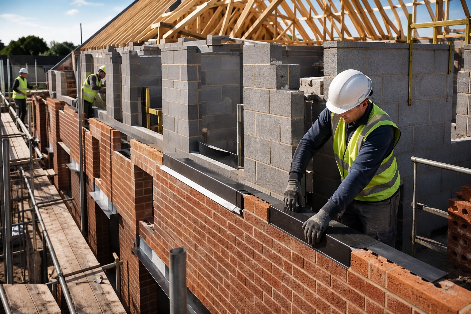Install lintels, DPCs and cavity trays — Masonry & Timber Frame, step 3