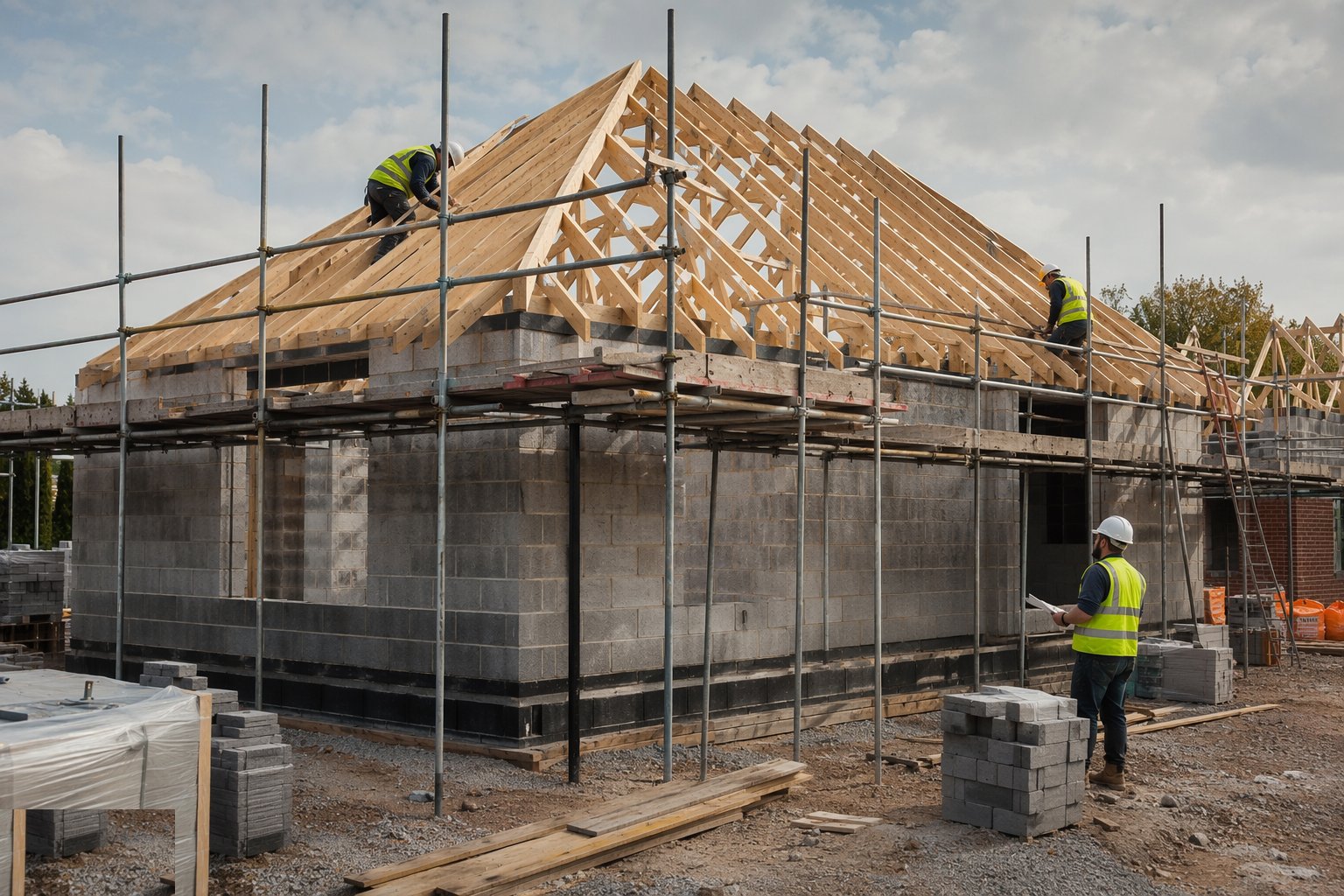 Weathertight checks before follow-on trades — Masonry & Timber Frame, step 7