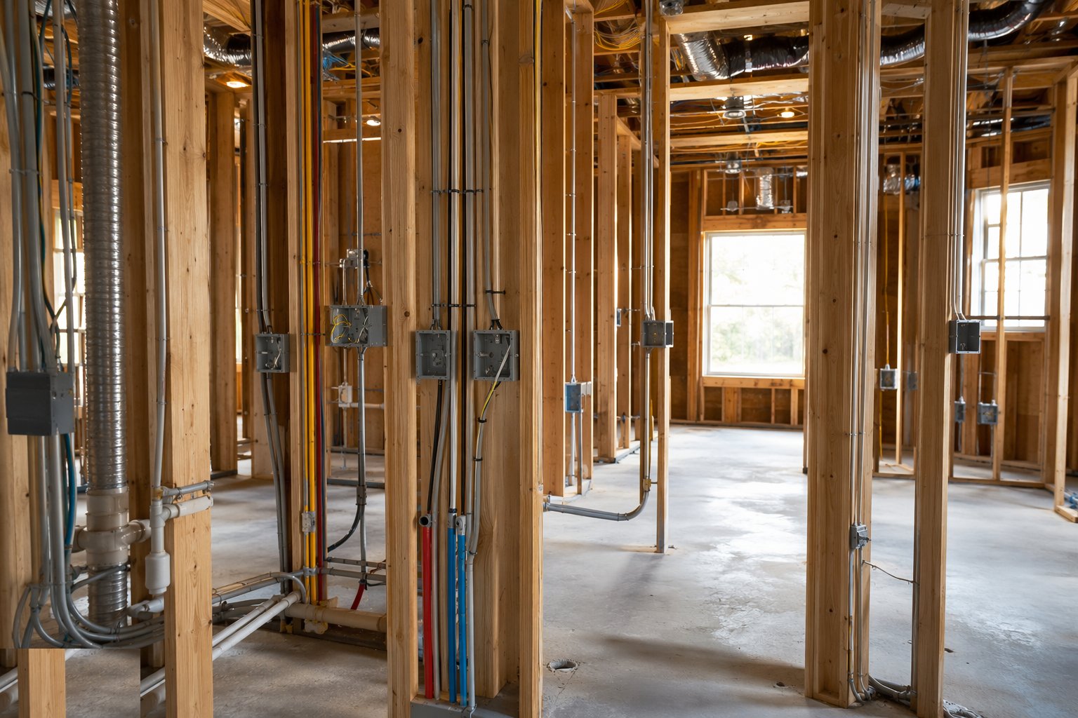 First-fix wiring and back boxes — MEP First Fix, step 5